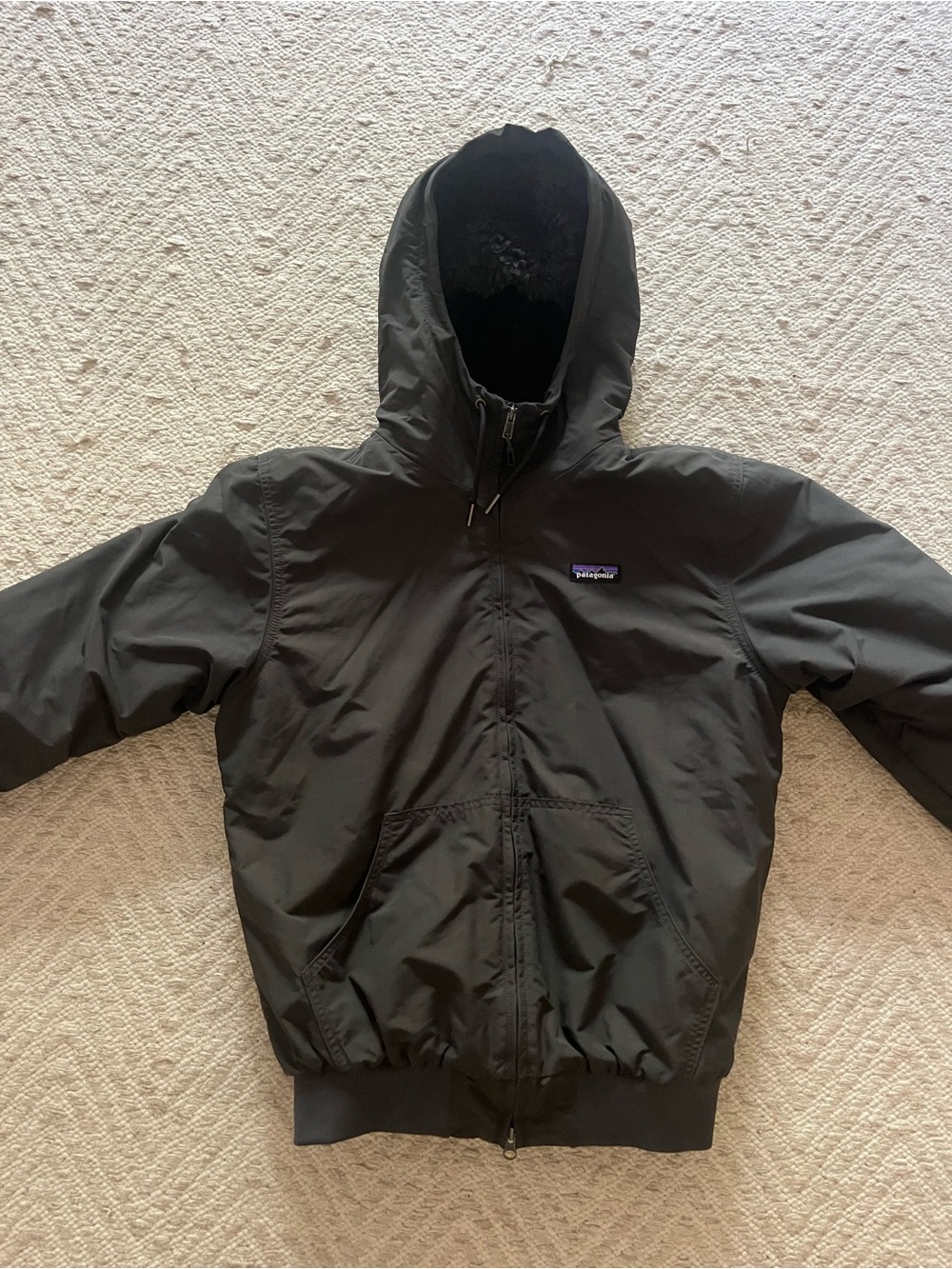 Patagonia Men's Black Hooded Puffer Jacket